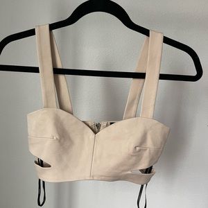 Forever 21 Zip Up Crop Top Size Small